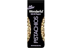 Wonderful Pistachios In Shell, Salt & Pepper Flavored Nuts, 48 Ounce Bag, Protein Snacks, Gluten Free, Healthy Snacks for Adults