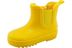 BEARPAW Toddler and Kids' Rain Boots with Faux-Fur Lining – Waterproof Rubber Chelsea Boot for Boys & Girls