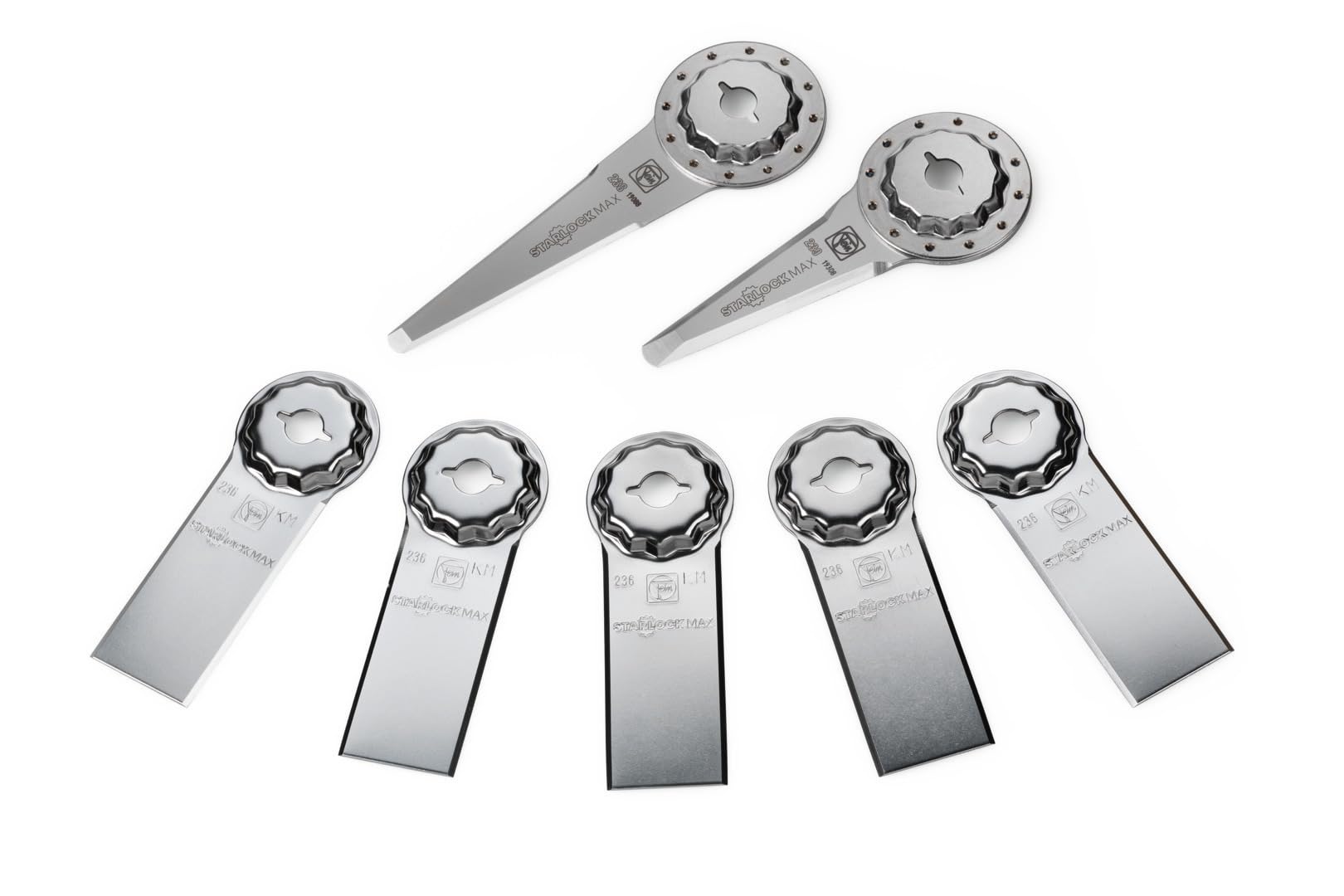 FEIN Joint Repair Set Professional Set of 7 Deep Expansion Joint Repair Knives up to 90 mm, Suitable for FEIN Multi-Function Tools with StarlockMax Attachment Multitool