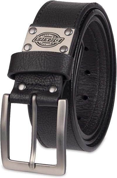 Dickies Men's Black Plaque Industrial Strength Belt Size Medium