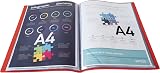 Exacompta 88115E Semi-Rigid PP Display Book A4 100 Pockets Red view 3