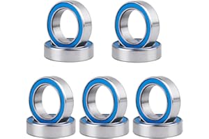 GoHobby RC Ball Bearings 10-Pack Bearing Steel and Double Rubber Sealed Miniature Deep Groove Ball Bearings (10x15x4mm)