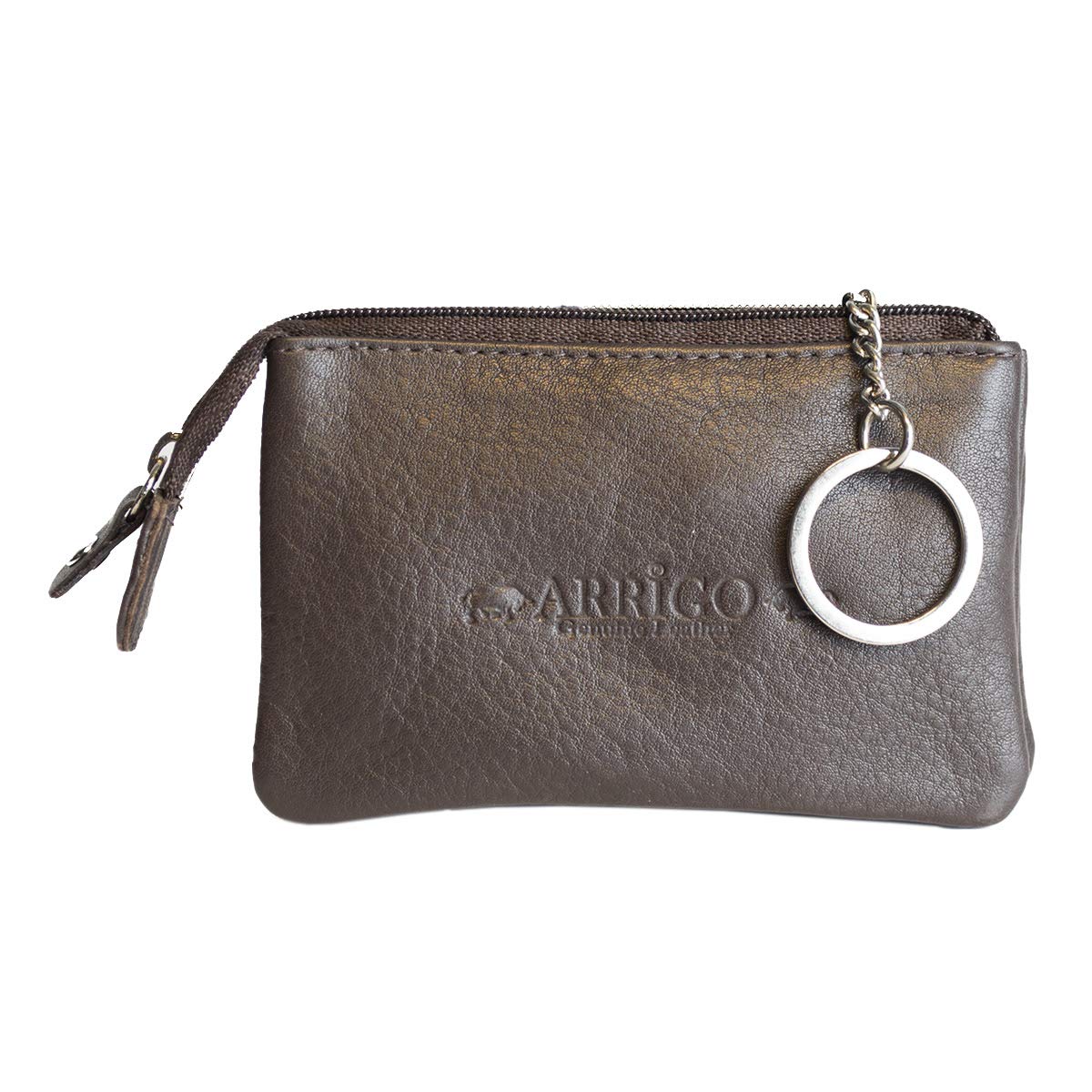 Arrigo Unisex_Adult Schlüsseltasche case, Pocket, Key Holder, Dark Brown, Small