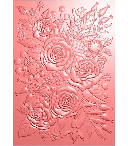DIY Scrapbooking Embossing Folder Template - Plastic Flower Design For Cards & Albums - View #4