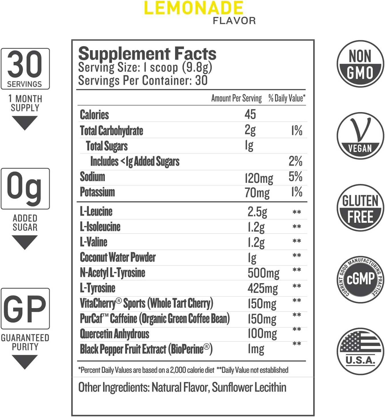 Natural PreWorkout Powder- Preworkout for Men & Women - Plant Based, Keto & Vegan Friendly - Energy, Focus & Endurance - Truth Nutrition (30 Servings) (Lemonade)): Health & Personal Care