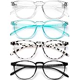 BOSSWIN Blue Light Blocking Glasses for women/men - 4Pack Computer Reading/Gaming/TV/Phones Glasses Anti UV Glare Eyestrain