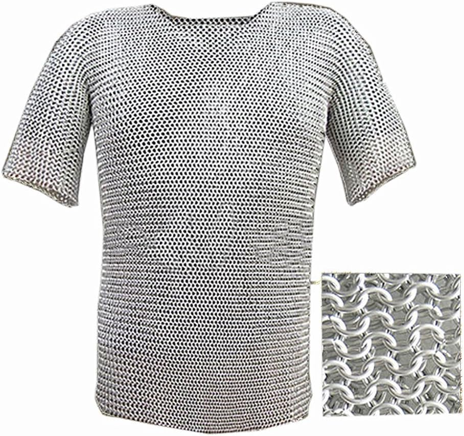 PREMIER MW Medieval Chain Mail Armor Long Shirt by Queen Brass