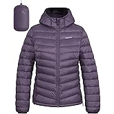 Pioneer Camp Women's Packable Puffer Jacket Winter Light Weight Water-Repellent Quilted Coat with Hood
