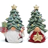 Hodao Christmas Gnomes Decorations Indoor Christmas Tree Gnomes Figurines Table Decorations Cute Christmas Gnomes Gifts (Christmas Color Gnome 2pcs)