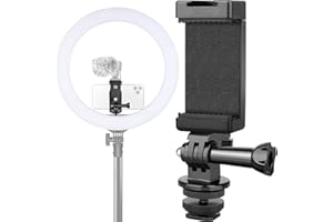 Anwenk Phone Holder Hot Shoe Mount Adapter with Cold Shoe Mount for Microphone/Flash Light Compatible with Gopro Hero DJI Osm