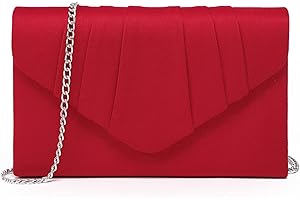 Dasein Women's Evening Bag Pleated Envelope Clutch Handbag Wedding Party Bridal Purse