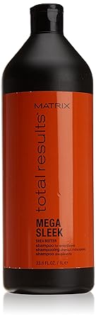 Matrix Total Results Mega Sleek Shampoo 1000 ml Shampoo für Geschmeidigkeit und Kontrolle von rebellischem Haar