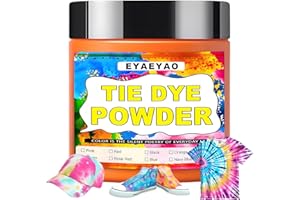 EYAEYAO Clothing & Fabric Dye, Orange Tie Dye for Kids & Adults - Tye Dye & Tie Dye Powder, Non-Toxic - for Clothes, T-Shirts & Skirts- Just Add Water - Fabric Dye (Orange, 2 oz)