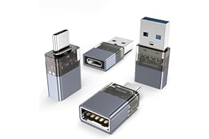 Basesailor USB to USB C Adapter with C Male to 3.0 Female Charger 4Pack,iPhone 17 16 15 Pro Max Charger,Thunderbolt 4 OTG Con
