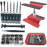 RC Car Repair Work Stand Repair Tool Set 360 Degree Rotation and 524PCS RC Screws Kit &amp; RC Screwdrivers and Screws Pallet for 1/8 1/10 1/12 1/16 1/18 RC Crawler Truck Buggy Vehicle Scale Accessories