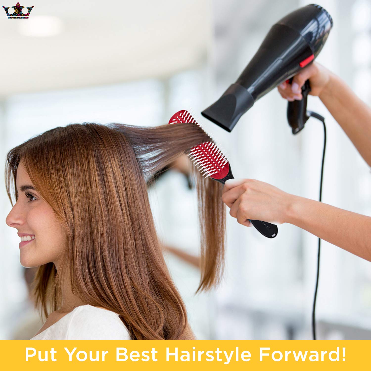 Denman Classic Styling Brush 7 Rows - D3 - Hair Brush for Blow-Drying & Styling – Detangling, Separating, Shaping & Defining Curls : Hair Brushes : Beauty