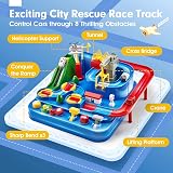 hahaland Kids Race Car Track 8 Obstacles No Batteries Educational 3 Years view 2