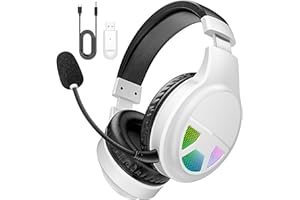 2.4GHz Wireless Gaming Headset for PC, PS5, PS4, Switch, USB Gaming Headphones with Noise Canceling Microphone, Bluetooth 5.4