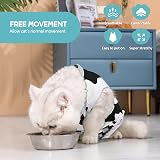 Avont Cat Recovery Suit Post Surgery Elizabethan Collar Alternative Cow Print M view 2