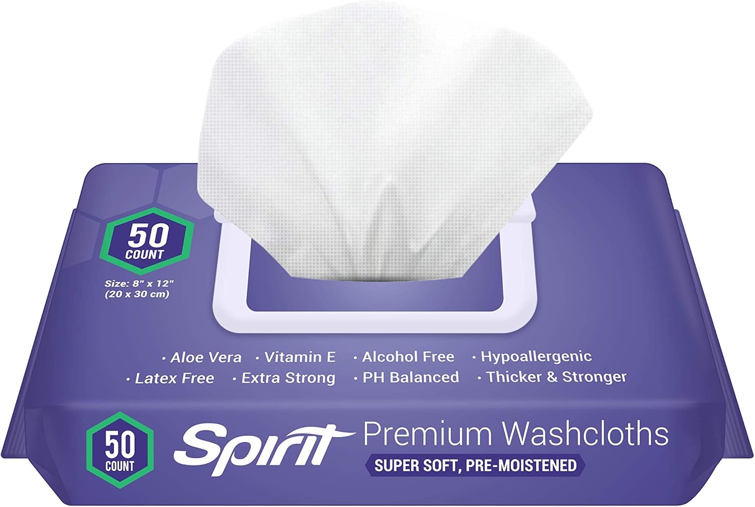 Healthy Spirit Disposable Washcloths 250 Count - Adult Wipes Extra Large, Adult Wipes for Incontinence & Cleansing, 8"x12", 250 Count, White: Health & Personal Care