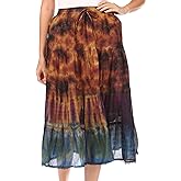 Sakkas Amaia Women's Maxi Floral Print Boho Summer Casual Long Wrap Skirt Cover-up