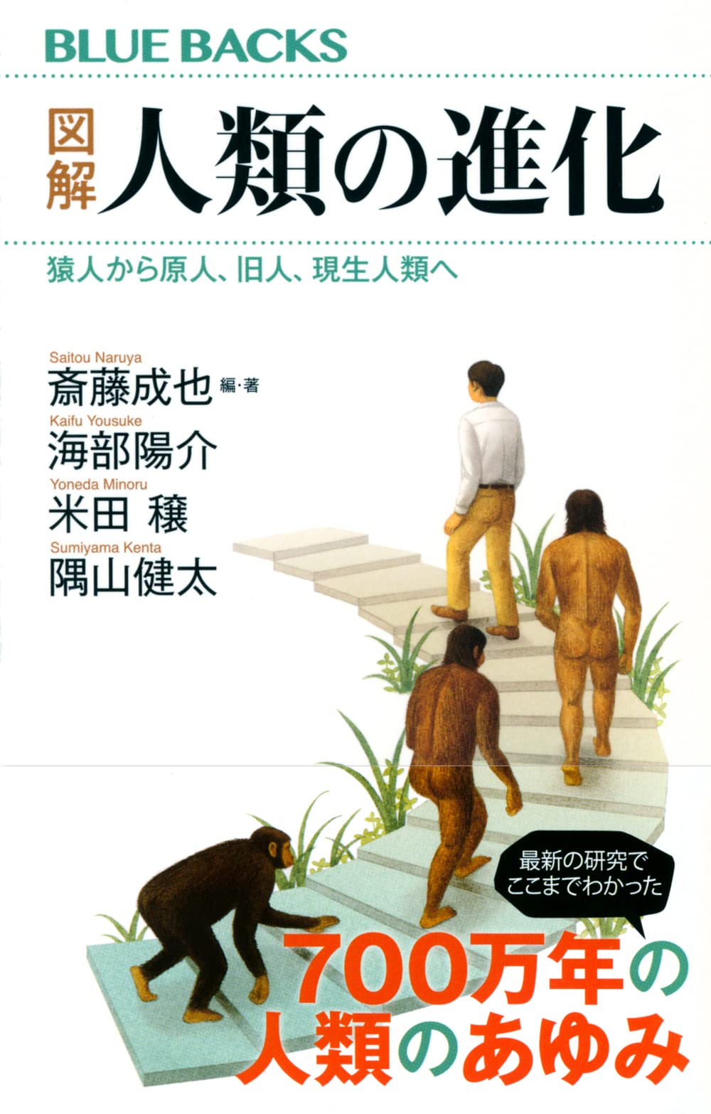 図解 人類の進化 猿人から原人 旧人 現生人類へ ブルーバックス 斎藤 成也 斎藤 成也 海部 陽介 米田 穣 隅山 健太 配送料無料