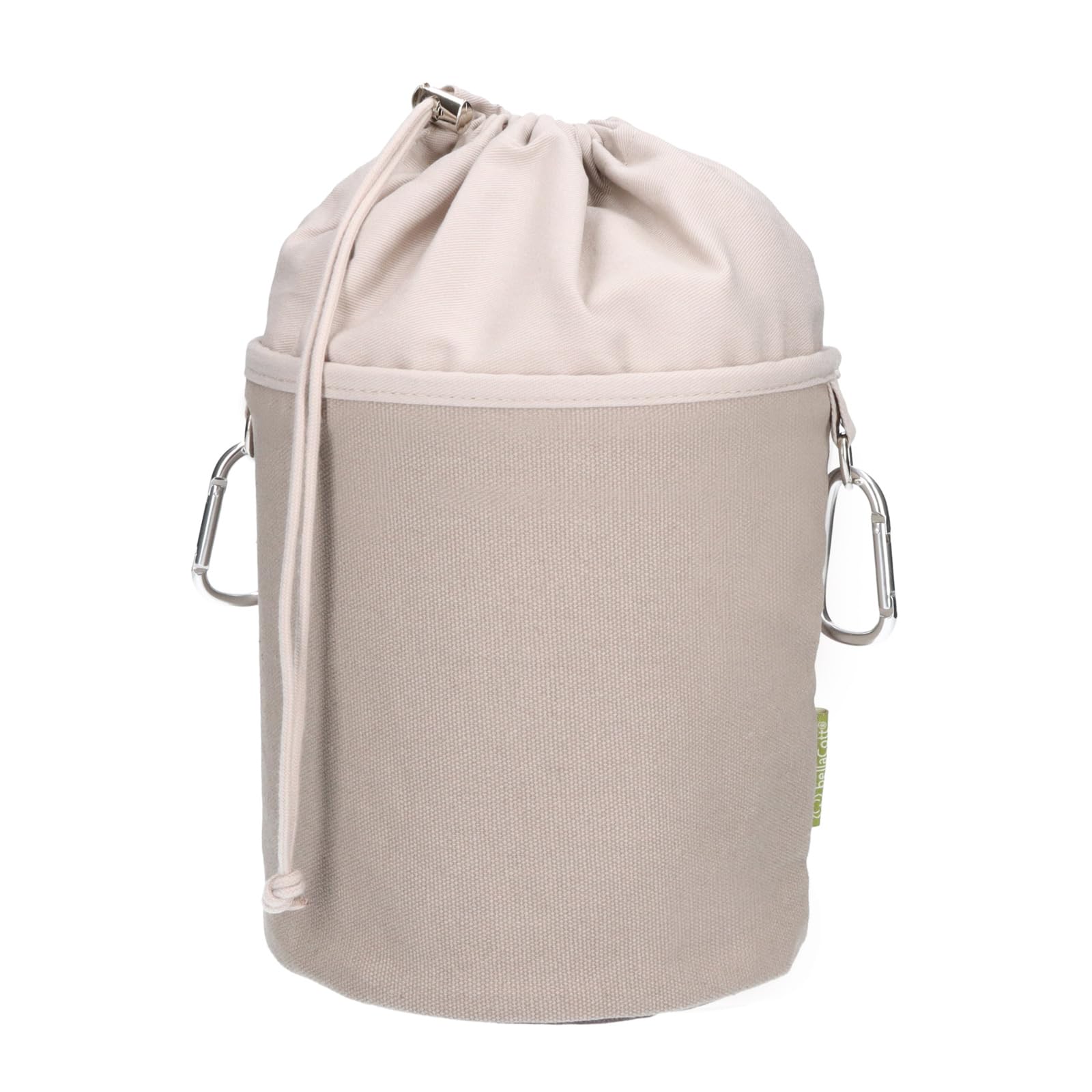 Trendfinding Canvas Peg Bag with 4 Carabiners for 200 Clothespins, Extra Large and Stable, Taupe Grey, X-Large