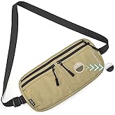 Travel Passport Holder - RFID Blocking Travel Pouch Money Belt Airtag Passport Wallet for Men, Women