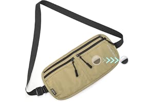 P TRAVEL · DESIGN Travel Passport Holder - RFID Blocking Travel Pouch Money Belt Airtag Passport Wallet for Men, Women