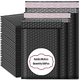 xlehoely 50 PCS Bubble Mailers, Black Poly Padded Envelopes,3 Sizes | Waterproof Shipping Bags, Self Seal Cushion Envelopes for Mailing, Shipping, Packing, Small Business
