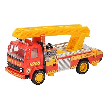 Chords Friction Toy Car Emergency Fire Truck Pull Back Action for Kids