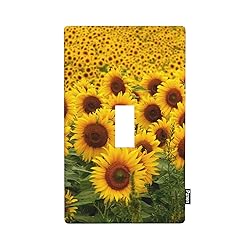 Pznen Sunflower 1-Gang Toggle Wall Plate Standard