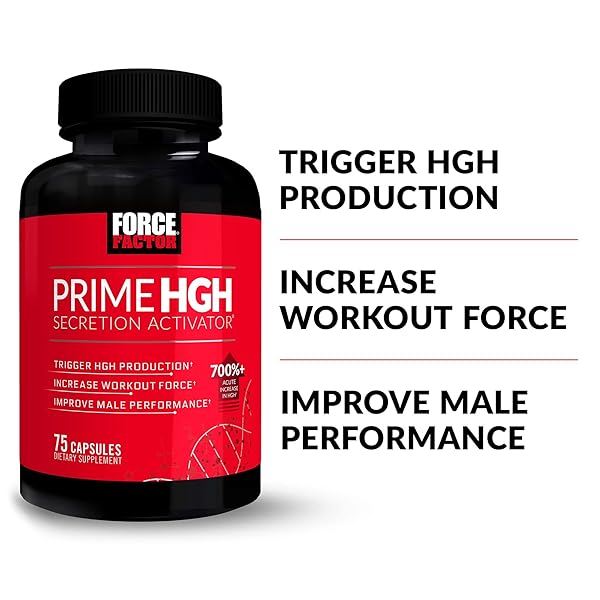 FORCE FACTOR PRIME HGH SECRETION ACTIVATOR, 2-PACK, HGH SUPPLEMENT FOR MEN WITH ALPHASIZE TO HELP TRIGGER HGH PRODUCTION, INCREASE WORKOUT FORCE, & IMPROVE PERFORMANCE, 150 CAPSULES