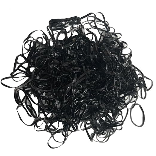 250 Mini Small Hair Bands Elastic Hair Braiding Bands Dreads Cornrows