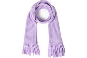 BEARUN Kids Knit Scarf Winter Fashion Solid Color Toddler Baby Scarves Neck Warmer Tassel Scarf for Boys Girls
