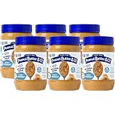 PB&amp;Co. Simply Crunchy Peanut Butter, No Sugar Added, 16 oz (6 Pack) | Non-GMO Project Verified, Gluten Free, Kosher, 7g Protein, No Sugar Added, Crunchy Peanut Butter, USA-Grown Peanuts, No HFCS