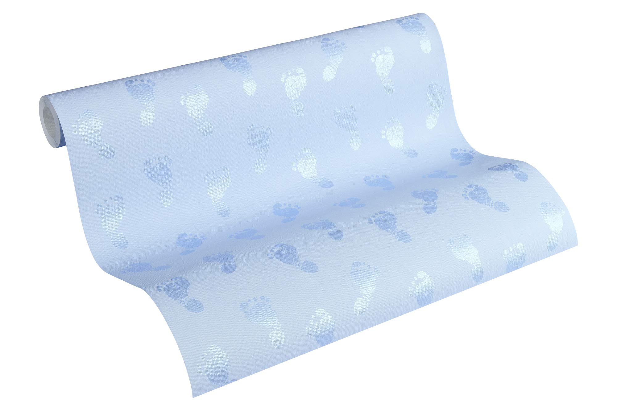 Kids Wallpaper Little Stars Non-Woven Wallpaper 10.05 m x 0.53 m Blue Metallic Made in Germany by Livingwalls 358632 35863-2