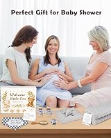 Lictin 14Pcs Baby Gift Set Neutral Newborn Gift Basket Grey Elephant Blanket view 7