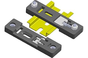 GAURANG 10Pcs DIN Rail Mounting Brackets 20mm Width, Universal Mounting Supports Nylon Industrial Electrical Clamps for Circu