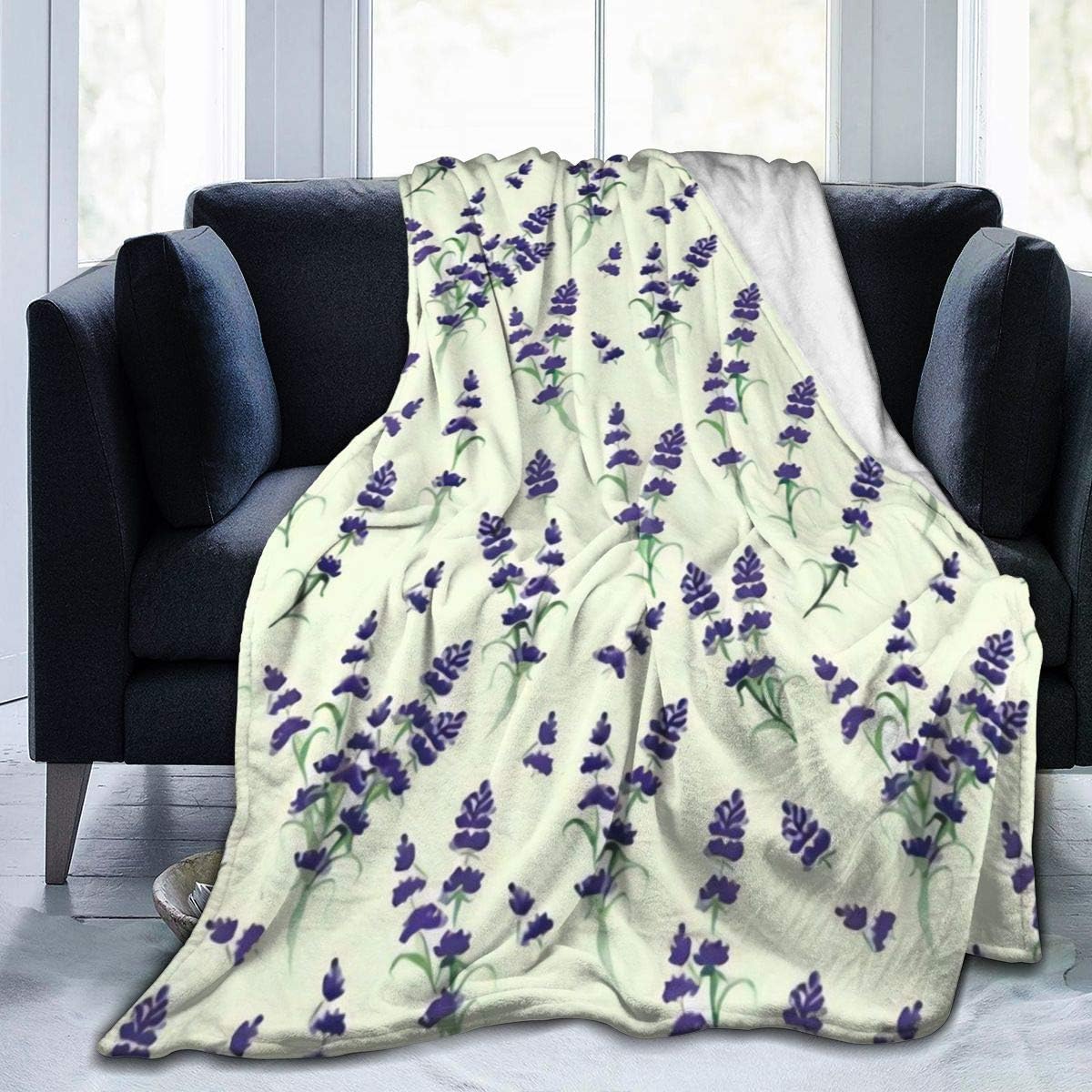 Lavender Flowering Fragrant Pale Plant Flannel Fleece