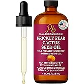 Pomberries Prickly Pear Seed Oil | 100% Pure, Cold-Pressed & Unrefined, Prickly Pear Oil for Face, Skin & Hair, Helps Improve the Look of Fine Lines & Wrinkles | 4 fl oz Glass Bottle