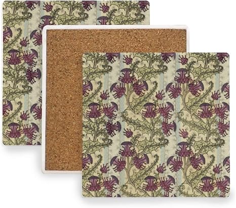 Amazon Morita アールヌーボー 紫色 アザミ 花2枚セット コースター すぐ乾く スクエア型 2個セット おしやれ キッチン用品 カフェ パーティー コップ敷き コップ受け コースター オンライン通販 Amazon Morita アールヌーボー 紫色 アザミ 花2枚セット コースター すぐ乾く スクエア型 2個セット おしやれ キッチン用品 カフェ パーティー コップ敷き コップ受け コースター オンライン通販