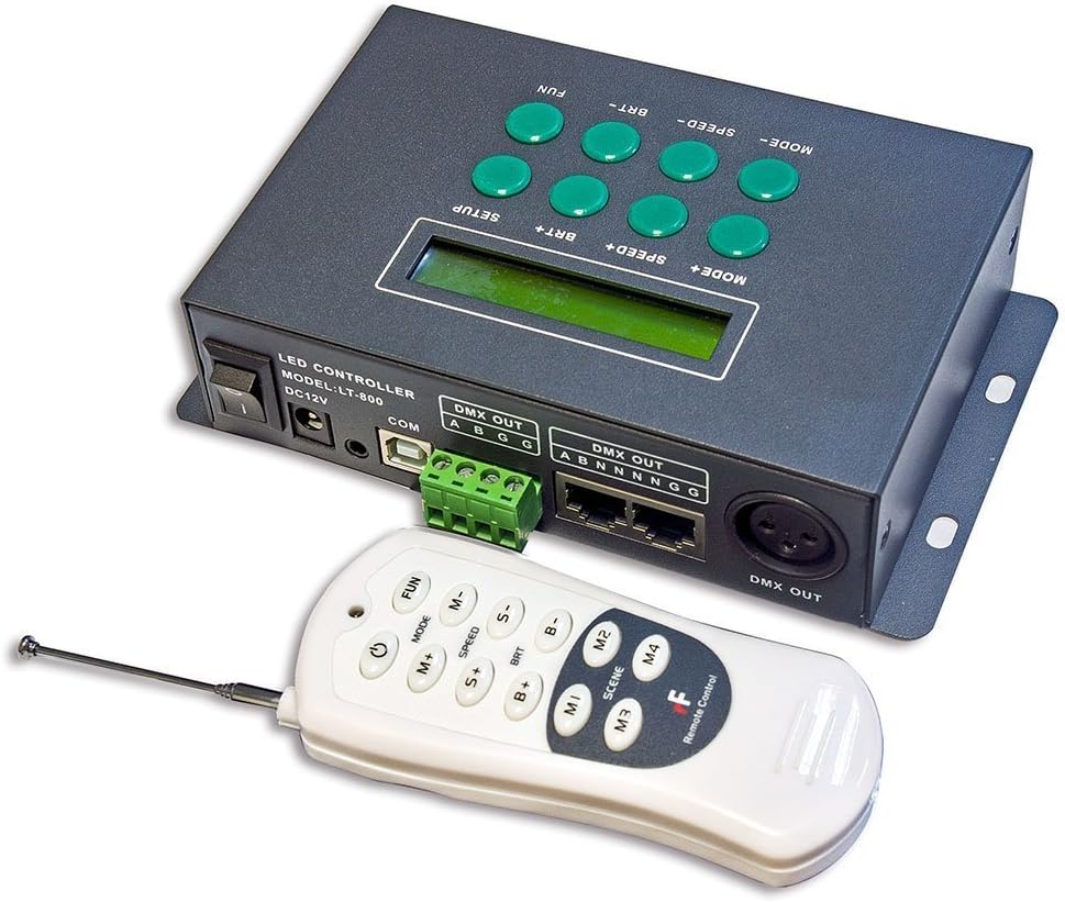LTRGBW LEDEMAI 12V DC DMX512 Master Controller Control LED Lighting and Work with DMX Decoder