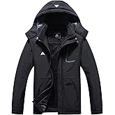 MOERDENG Women's Waterproof Ski Jacket Warm Winter Coat Outdoor Windbreaker Hiking Snowboarding Jacket