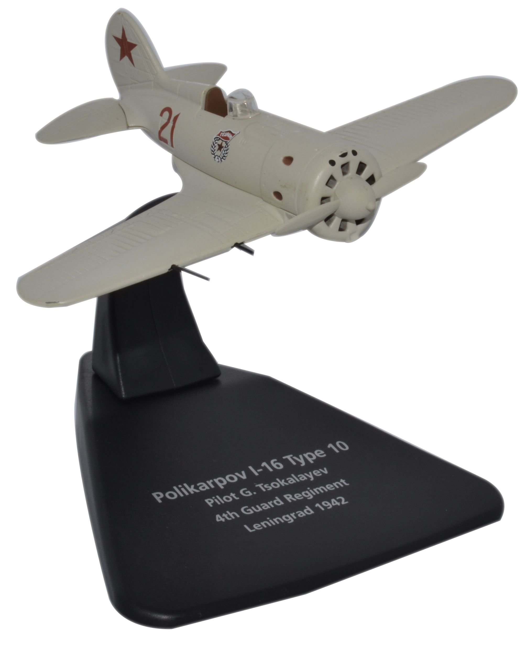 Oxford Diecast "Polikarpov I-16 4th Guard Reg Leningrad 1942" Vehicle
