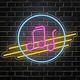 Music Neon Sign, Music LED Neon Light Signs for Wall Decor Light up Sign for Bedroom Studio Rec Room Home Bar Pub Club Game Party Decorations Birthday Gift USB Powered(16.9"*11.6")