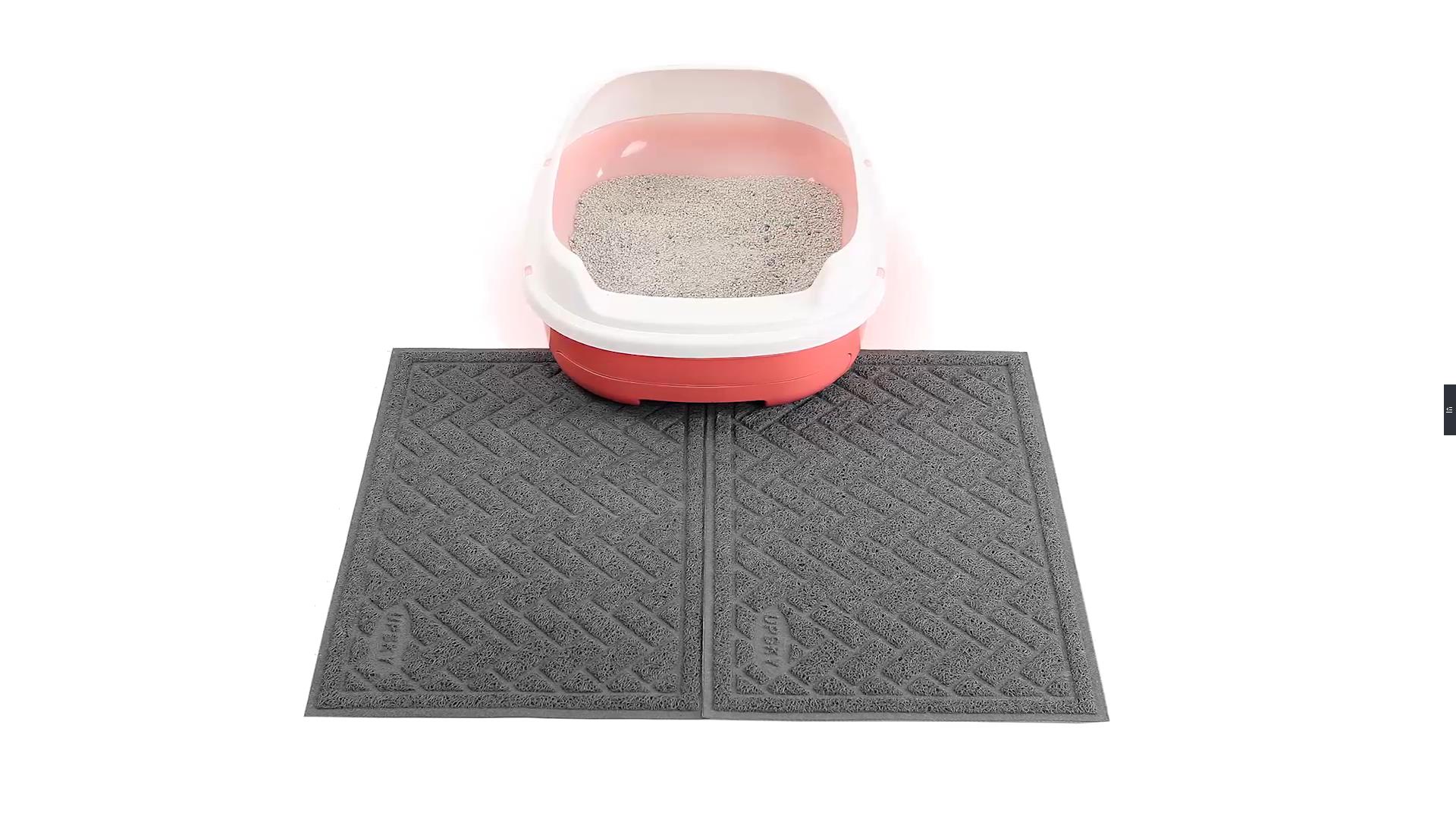 UPSKY Double Large Cat Litter Mat (24’’ x 16’’ x 2 Pieces), Premium