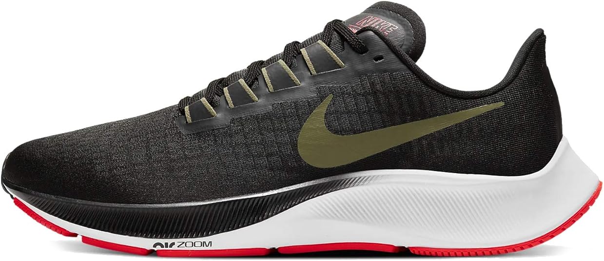 Nike Air Zoom Pegasus 37 Black Olive Aura White Men Running Shoes BQ9646-004 | Kixify Marketplace