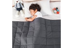 Sivio Weighted Blanket - All-Natural 100% Cotton Weighted Blanket 7 lbs 41 x 60 inches, Breathable Cooling Soft Cotton Throw 