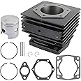 AUTOKAY 14532-G1 Top End Rebuild Kit Cylinder & Piston Fits for EZGO 2 Cycle Gas Golf Cart 1976-1988